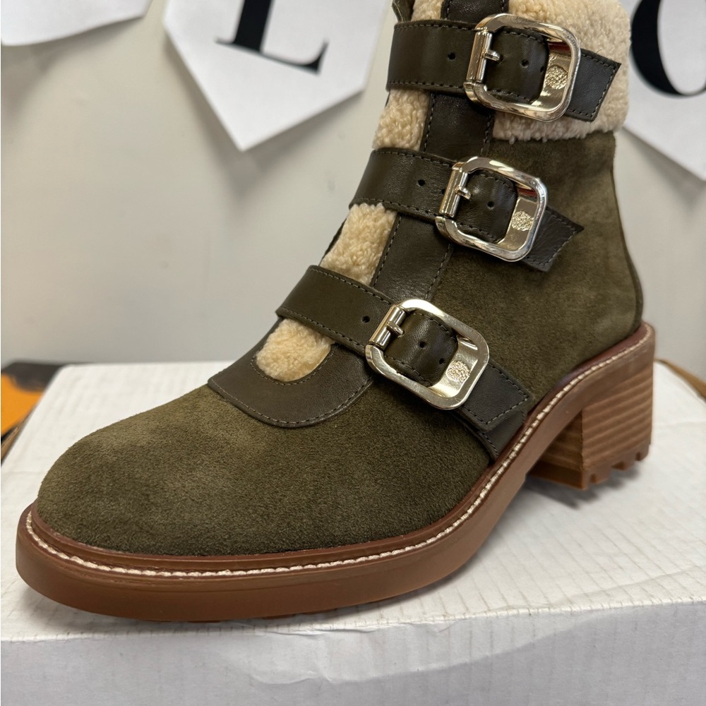 Vince Camuto Klerica Sterling Boots in Olive Green